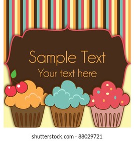 Vector Cupcake Background
