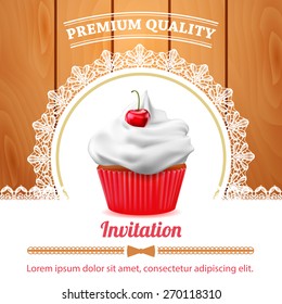 Vector cupcake banner