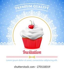 Vector cupcake banner