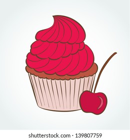 Vector cupcake design template