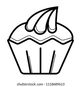 vector cupcake icon
