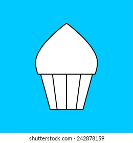 Vector cupcake icon. Food icon. Eps10