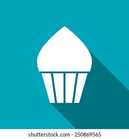 Vector cupcake icon. Food icon. Eps10