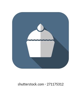 Vector cupcake icon. Food icon. Eps10