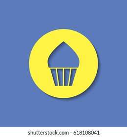 Vector cupcake icon. Food icon. Eps10