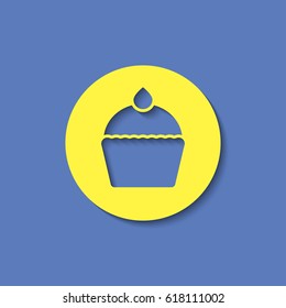 Vector cupcake icon. Food icon. Eps10