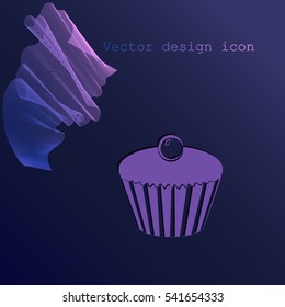 vector cupcake icons