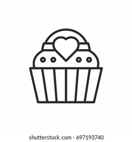 vector cupcake icons