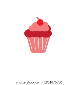 vector cupcake or muffin logo or clipart or icon