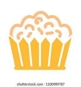 vector cupcake muffins - dessert illustration, bakery sweet cream - delicious cup