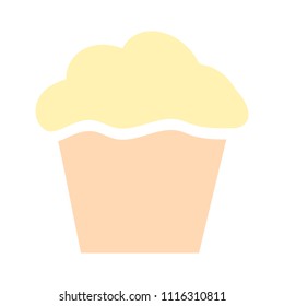 vector cupcake muffins - dessert illustration, bakery sweet cream - delicious cup