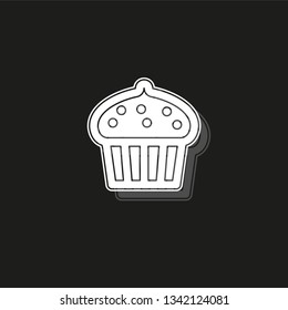 vector cupcake muffins - dessert illustration, bakery sweet cream - delicious cup