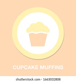 Vector Cupcake Muffins - Dessert Illustration, Bakery Sweet Cream - Delicious Cup