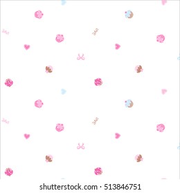 Vector cupcake with strawberry and cherry. Cupcake pattern
