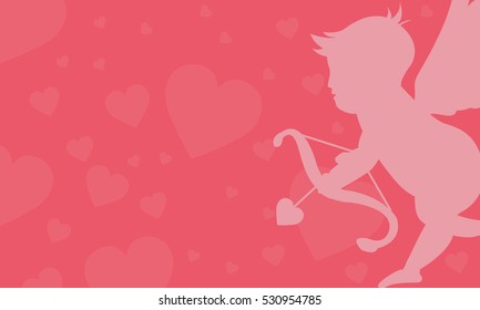 Vector of cupid valentine backgrounds