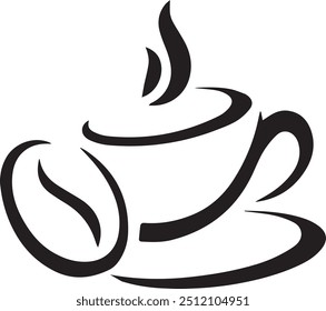 Vector cups with coffee. Coffee cup. Coffee cup vector icon.Hot drink icons