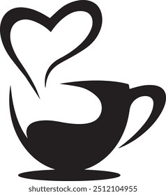 Vektorbecher mit Kaffee. Kaffeetasse. Vektor-Symbol Kaffeetasse.Heißgetränk-Symbole