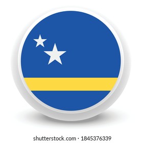 Vector - curacao Flag Button Icon