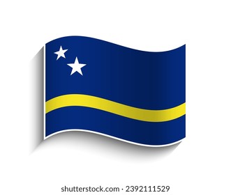 Icono de ondulación del vector Curacao