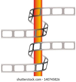vector curled film tape