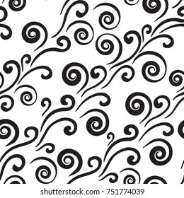 Vector curls ornamental pattern
