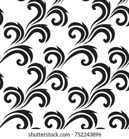 Vector curls ornamental pattern