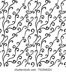 Vector curls ornamental pattern
