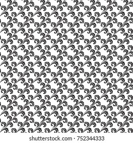 Vector curls ornamental pattern