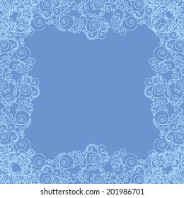Vector curly border with place for your text
