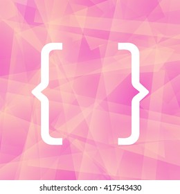 Vector Curly Bracket Icon Isolated
