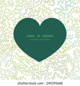Vector curly doodle shapes heart silhouette pattern frame