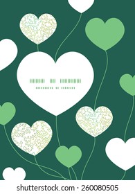 Vector curly doodle shapes heart symbol frame pattern invitation greeting card template