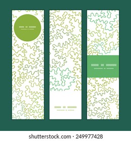 Vector curly doodle shapes vertical banners set pattern background