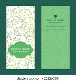 Vector curly doodle shapes vertical frame pattern invitation greeting cards set