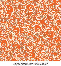 Vector curly doodle wave seamless pattern.  Can be used for fabrics, wallpapers, scrap-booking, ornamental template for design and decoration, etc