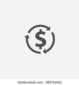 Vector currency circulate Icon