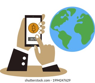 Vector currency market bitcoin for your business.