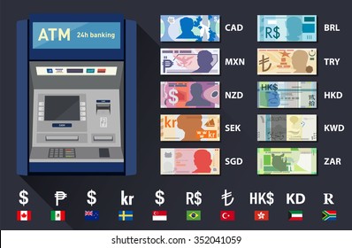 Vector currency set