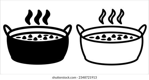 VECTOR CURRY ICON IN STROKE AND FILL VERSION