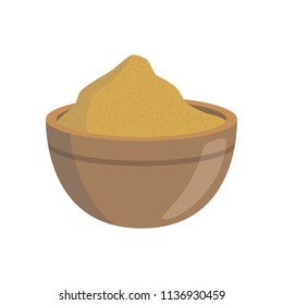 Vector curry illustration isolated in cartoon style. Herbs and Species Series