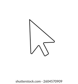 Vector Cursor Arrow icon design on white screen background