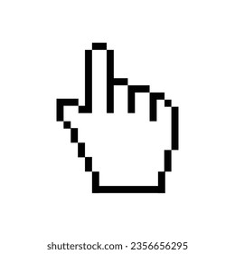 Vector cursor icons hand pixel vector illustration