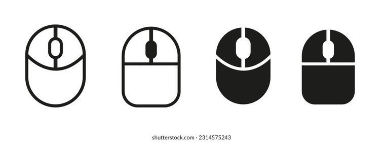 Vector cursors icons click set