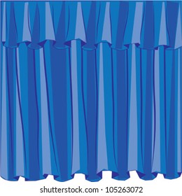 vector curtain blue