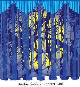 vector curtain blue big grunge this lambrican