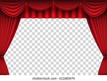 Vector curtain on a transparent background