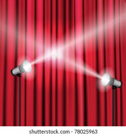 Vector curtains and projector lights