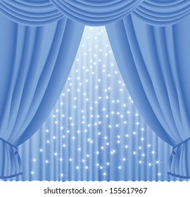 Vector curtains with sparks.