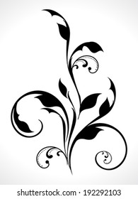 Vector Curve floral Vector illustration 