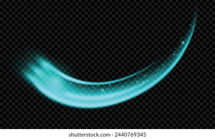 Vector curve light effect realistic style